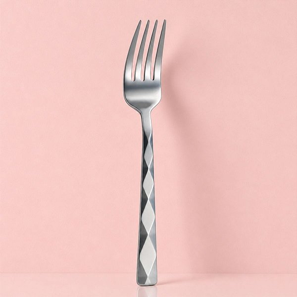 Garfo Refeição Descartável Design Premium - Prata - 18,5cm - 10 unidades - Rizzo