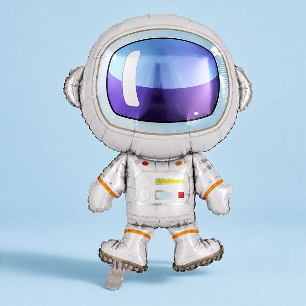 Balão de Festa Metalizado 60x84cm - Astronauta - 1 unidade - Rizzo