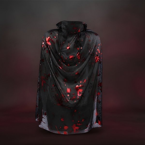 Capa Preta com Sangue - Halloween - 45x80cm - 1 unidade - Cromus - Rizzo
