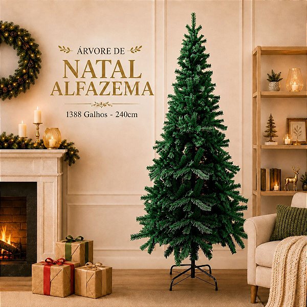 Árvore de Natal Alfazema - 1388 Galhos - 240cm - Ref.RZO03177 - 1 unidade - Rizzo