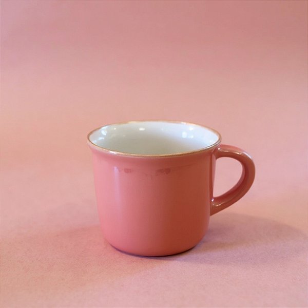 Caneca de Porcelana - Rosa Escuro - 70ml - 1 unidade - Rizzo