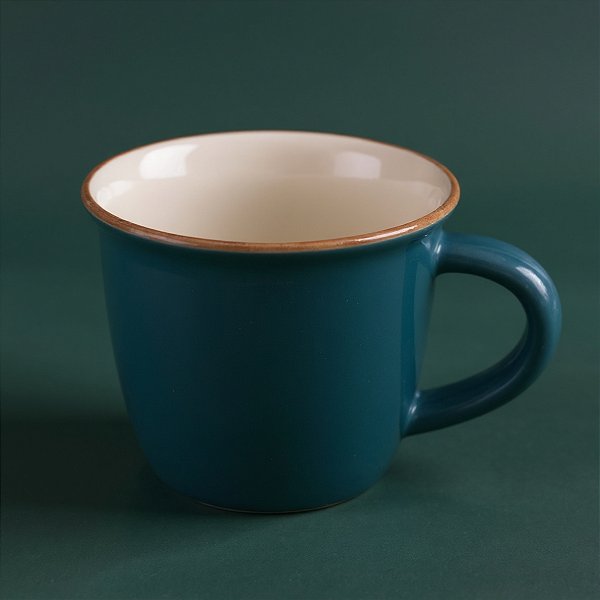 Caneca de Porcelana - Verde Escuro - 140ml - 1 unidade - Rizzo