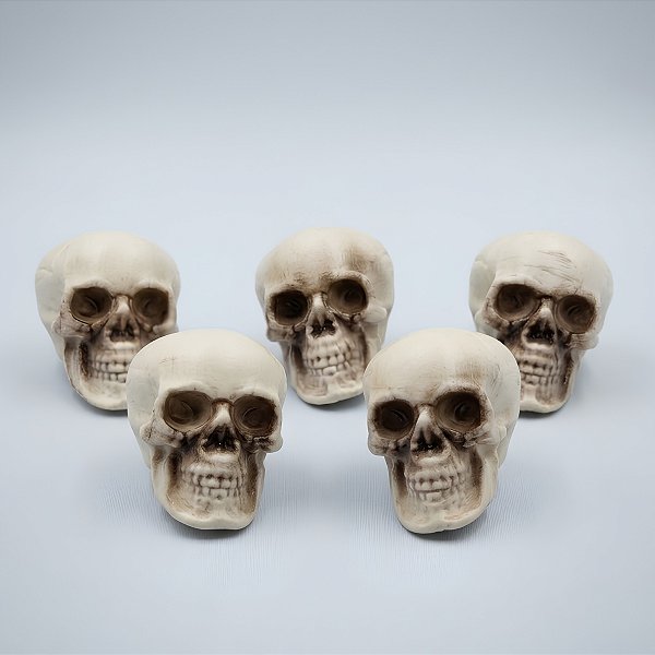 Enfeite Decorativo Halloween - Mini Crânios - 4x6x5cm - 12 unidades - Cromus - Rizzo