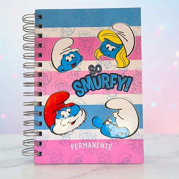 Agenda Permanente - Smurfs - 13x19cm - 388 Páginas - 1 unidade - DAC - Rizzo