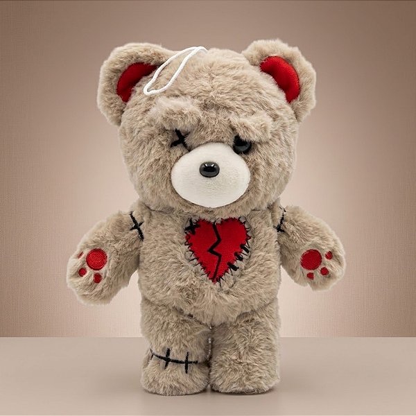 Urso de Pelúcia com Costuras - Love Bear - 15x23x10cm - Halloween - 1 unidade - Rizzo