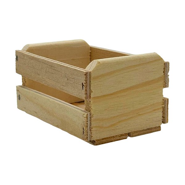 Caixote de Madeira Natural 11,5x8x6,5cm - 1 unidade - Rizzo