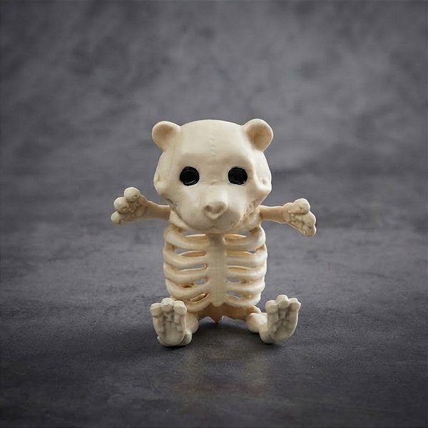 Enfeite Decorativo de Halloween - Esqueleto Ursinho - 12x13x7cm - 1 unidade - Cromus - Rizzo