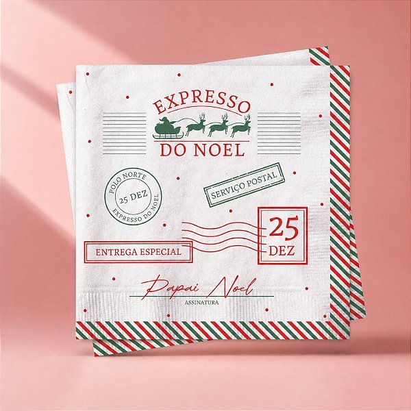 Guardanapo De Papel Natalino - Cartão Postal - 32,5x32,5cm - 20 unidades - Cromus - Rizzo