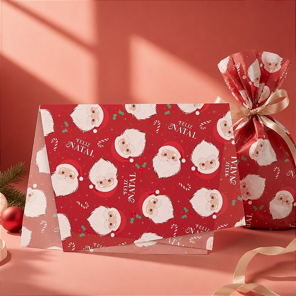 Papel Seda - 49x69cm - Surpresa do Noel - 10 unidades - Cromus - Rizzo