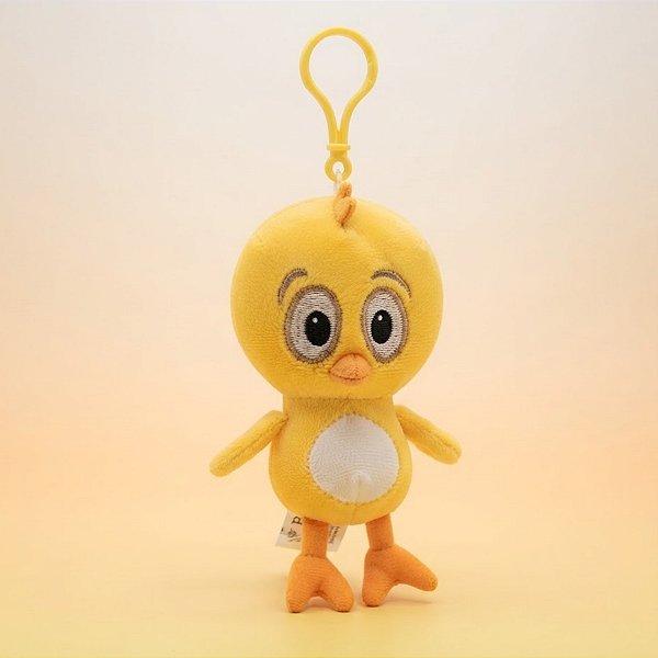 Chaveiro de Pelúcia Clip-On - Galinha Pintadinha - Pintinho - 7x13x5cm - 1 unidade - Toyng - Rizzo