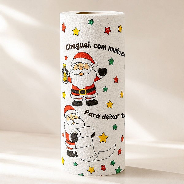 Papel Toalha Decorado de Natal - Para Deixar Tudo Limpinho - 8,5m - 1 unidade - Rizzo