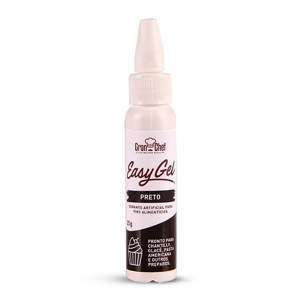 Corante Easy Gel - Preto - 25g - GranChef