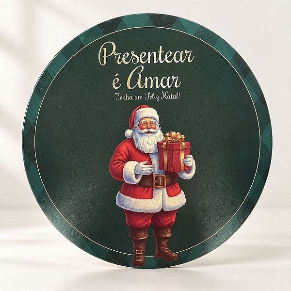 Sousplat de Natal - Presentear é Amar - 38cm - 1 unidade - Rizzo