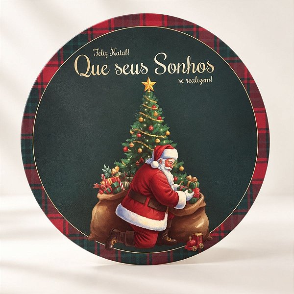 Sousplat de Natal - Que Seus Sonhos Se Realizem - 38cm - 1 unidade - Rizzo