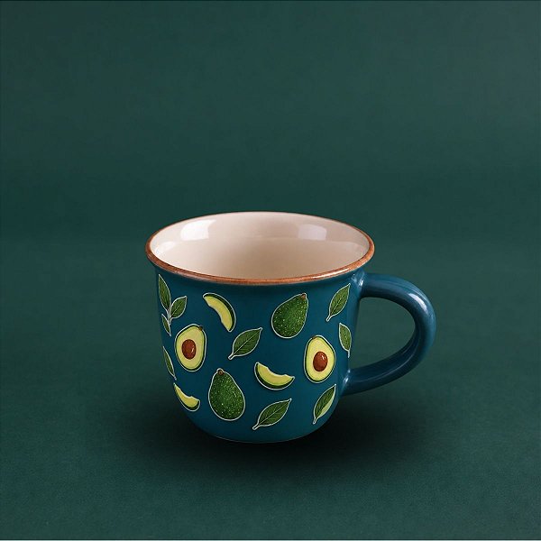 Caneca de Porcelana Personalizado Frutinhas - Abacate - 70ml - 1 unidade - Rizzo