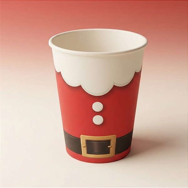 Copo de Papel de Natal - Papai Noel - 240ml - 8 unidades - Rizzo