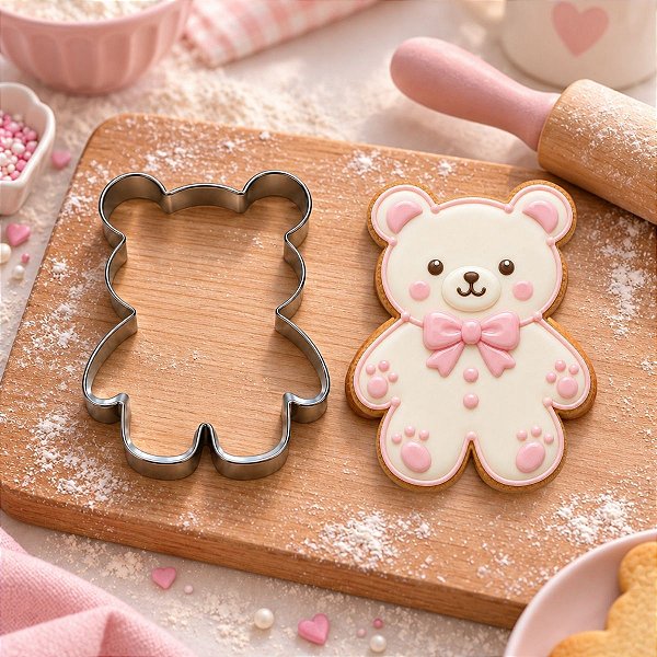 Cortador Urso G - Ref.671 - 8,5x6,6cm - 3 unidades - RR Cortadores - Rizzo