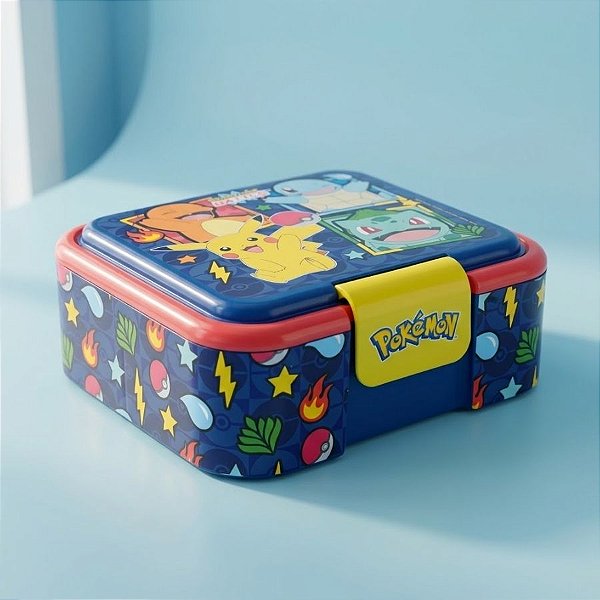 Marmita com Divisória - Sandwich Box Pokemon - 18x15,5cm - 1 unidade - Zonacriativa - Rizzo