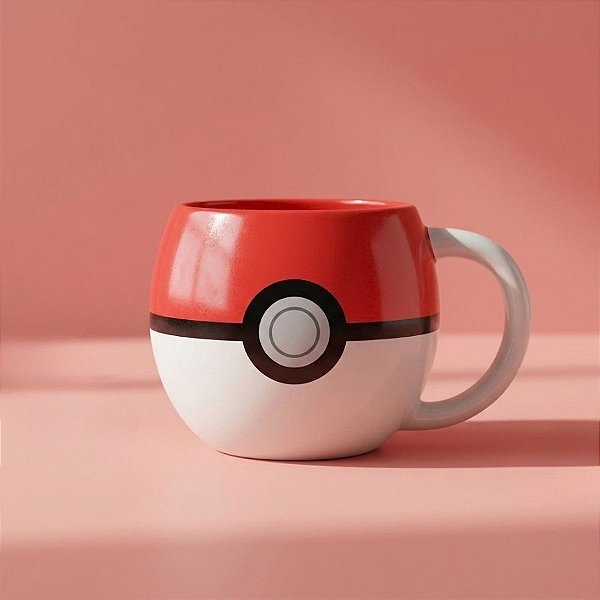 Caneca de Ceramica 3D Pokebola - 450ml - 1 unidade - Zonacriativa - Rizzo