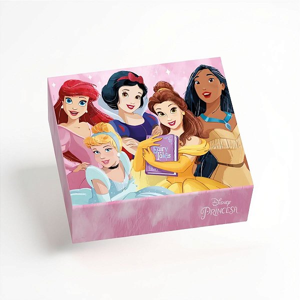 Caixa Retangular para Presente - Tampa/Fundo New - Heart Of Princess - G 30x24x6  - 1 unidade - Disney Original - Rizzo