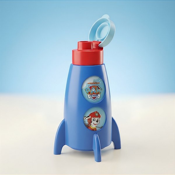 Garrafa Foguete - Patrulha Canina - 320ml - 1 unidade - Plasútil - Rizzo