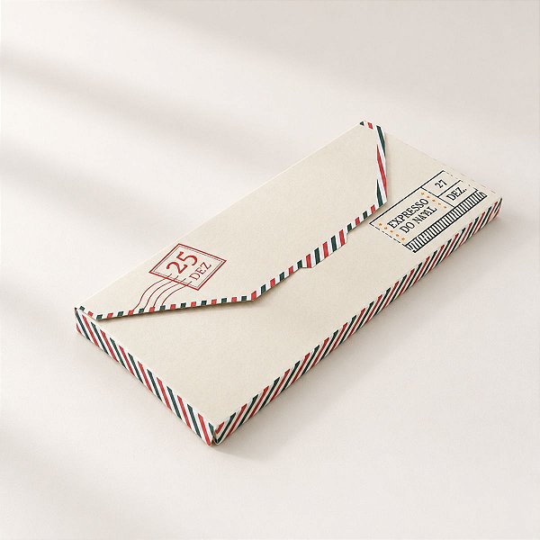 Caixa Cartinha para Barra de Chocolate 80g - Marfim - 18,5x9cm - 10 unidades - Cromus - Rizzo