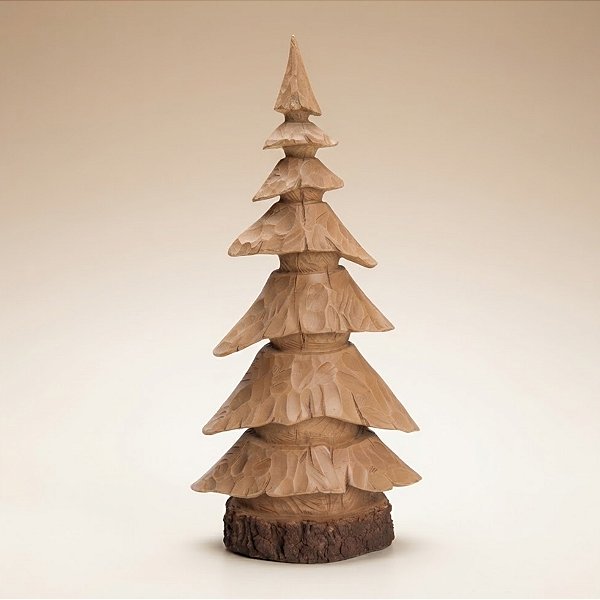 Enfeite Decorativo de Natal em Resina - Árvore Rústica - 18x37x11cm - 1 unidade - Cromus - Rizzo