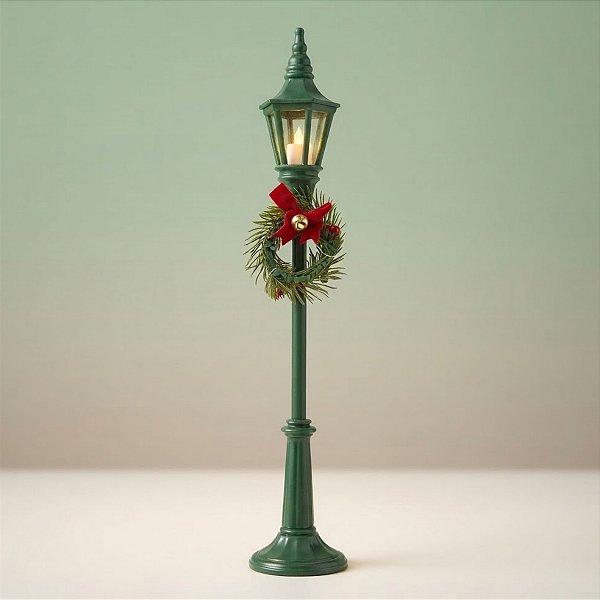 Enfeite Decorativo De Natal - Poste com Guirlanda e LED - Verde - 10x47,5x10cm - 1 unidade - Cromus - Rizzo