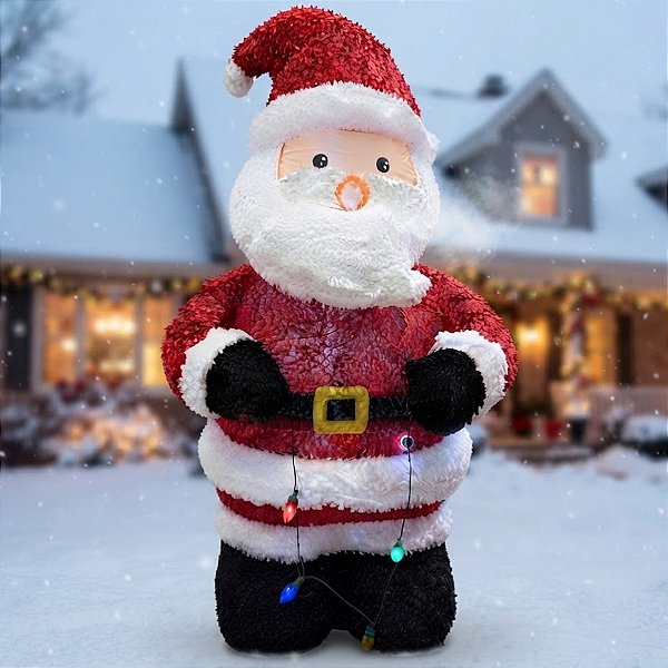 Papai Noel Inflável com LED - Bivolt - 370x195x165cm - 1 unidade - Cromus - Rizzo