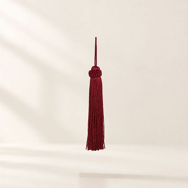 Tassel Decorativo Artesanal - Vinho - 15cm  - 1 unidade - Cromus - Rizzo