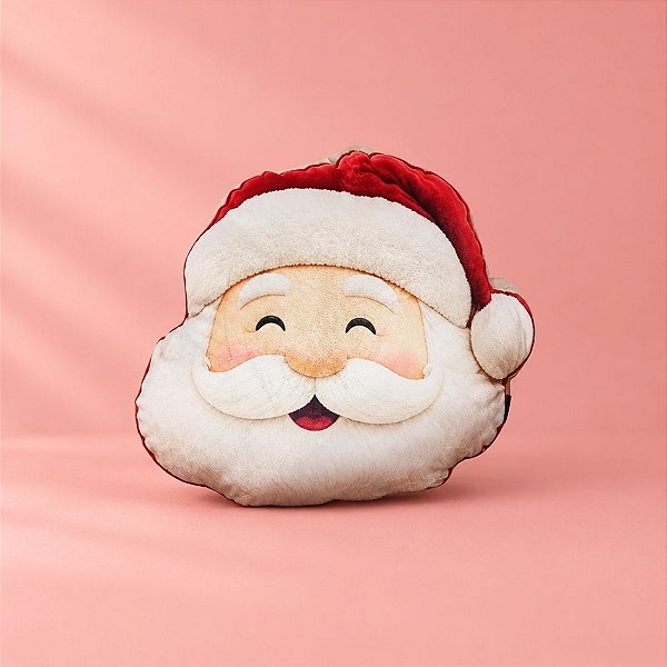 Almofada de Natal - Rosto do Papai Noel - 45x45cm - 1 unidade - Rizzo