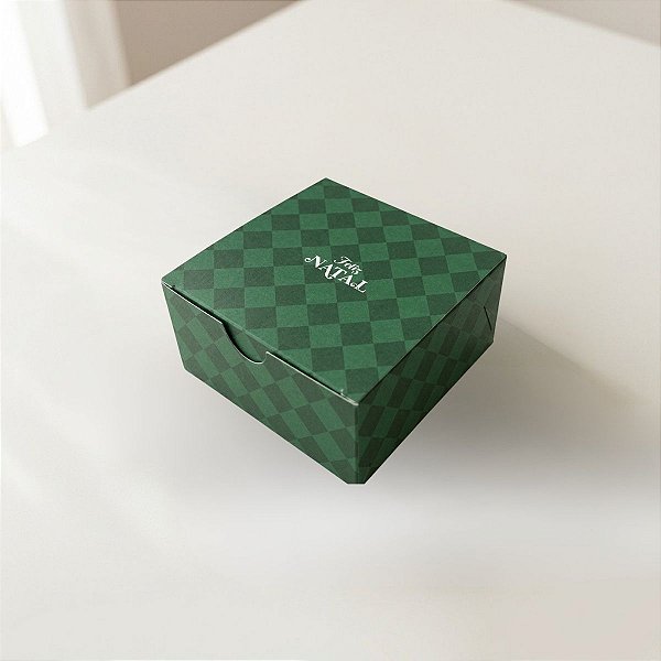 Caixa para 4 Doces - Natal Origem - Verde - 9x9cm - 10 unidades - Regina - Rizzo