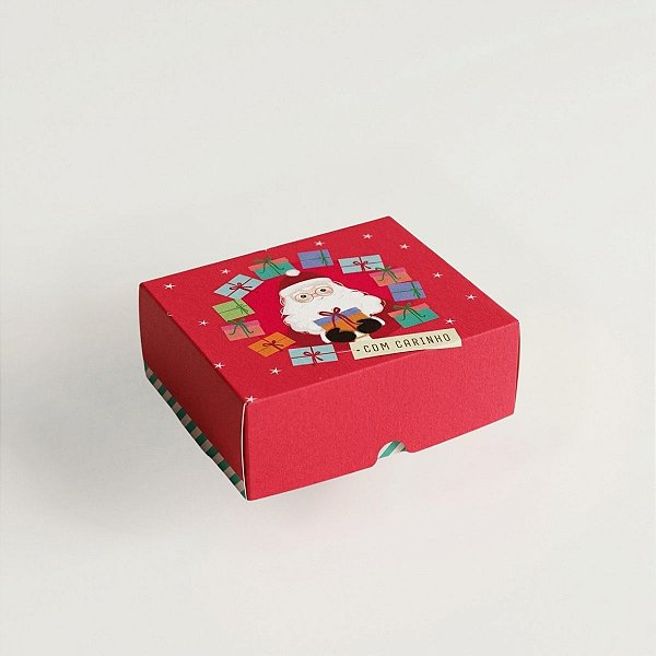 Caixa para 4 Doces - Memorias - Vermelho - 8x8x4cm - 10 unidades - Cromus - Rizzo