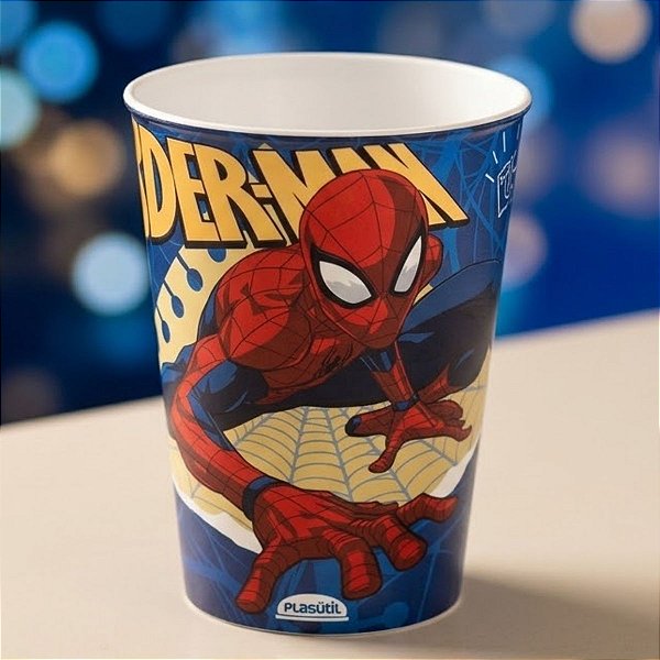 Copo de Plástico Homem Aranha - Mod. 1 - 320ml - Disney Original - 1 unidade - Plasútil - Rizzo