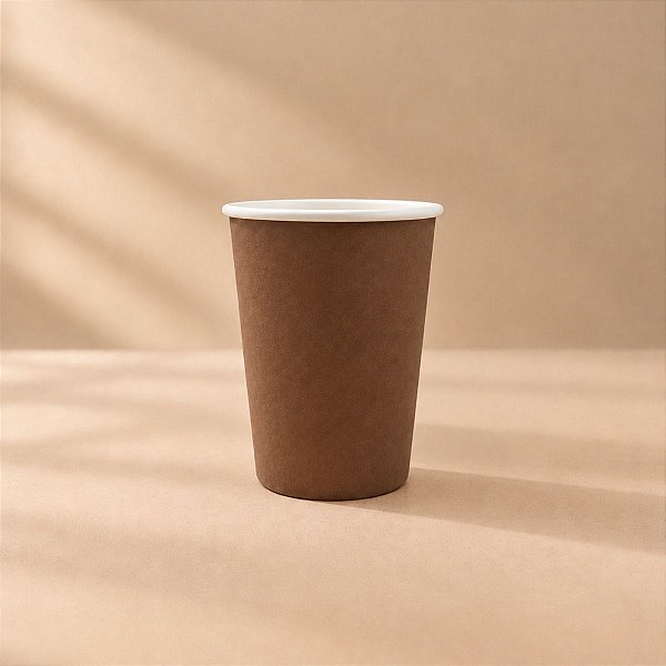 Copo de Papel - Marrom Liso - 270ml - 10 unidades - Rizzo