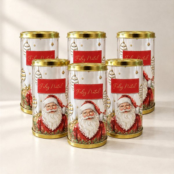 Lata Clean de Natal - Natal Afetivo - 9x16,5cm - 6 unidades - Cromus - Rizzo