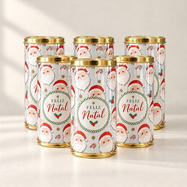 Lata Clean de Natal - Surpresa do Noel - 9x16,5cm - 6 unidades - Cromus - Rizzo