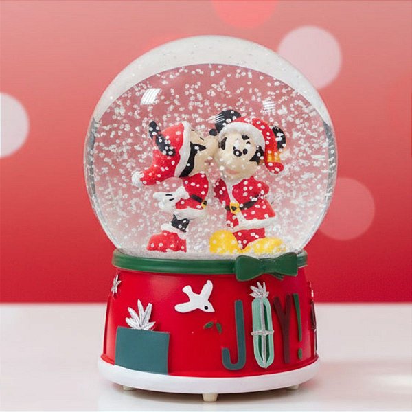 Globo Decorativo de Natal - Mickey e Minnie - 13cm - Disney Original - 1 unidade - Cromus - Rizzo