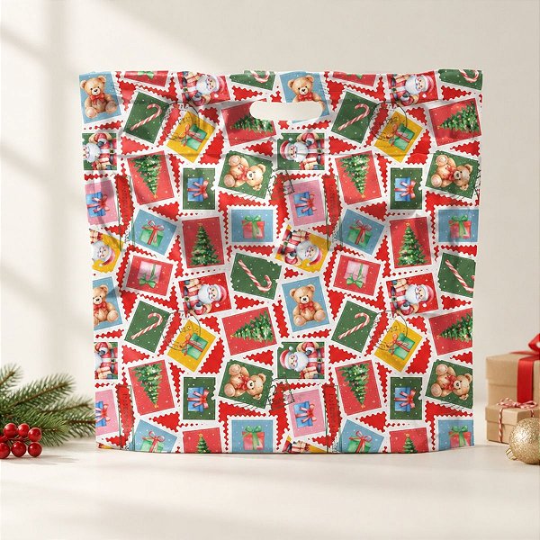 Sacola Laminada com Zip - Cartinhas - 46x43cm - 1 unidade - Cromus - Rizzo