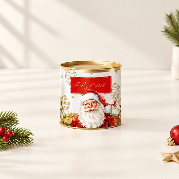 Lata Clean de Natal - Natal Afetivo - 10x7cm - 1 unidade - Cromus - Rizzo