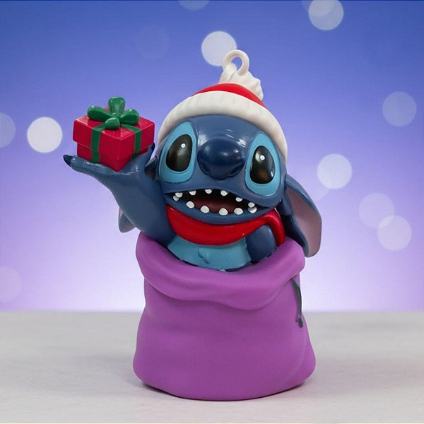Enfeite para Pendurar de Natal - Stitch Presente - 10cm - 1 unidade - Cromus - Rizzo