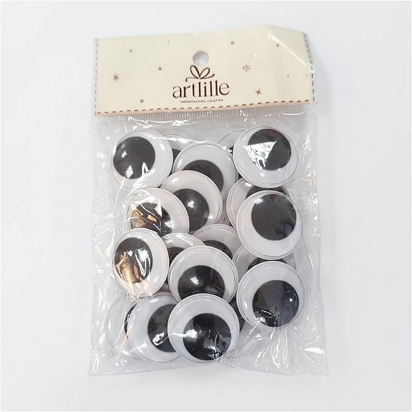 Aplique - Olhos Móveis - 2cm - 25 unidades - Rizzo