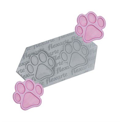 Molde de Silicone Patinhas de Cachorro Médias Ref. 336 Flexarte Rizzo Confeitaria