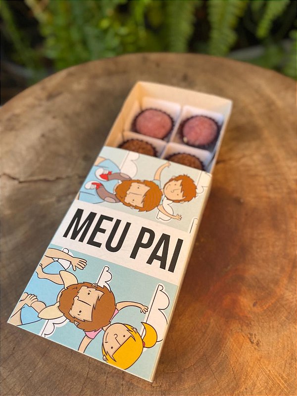 Caixa Divertida Pai Rótulo Herói Sem Capa Ref. 573 - 6 doces com 10 un. Erika Melkot Rizzo Confeitaria
