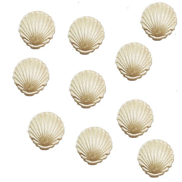 Confeitos Comestíveis Concha G - Flores e Encantos de Açúcar Rizzo Confeitaria