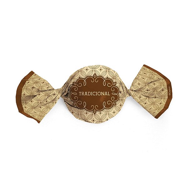 Papel Trufa 14,5x15,5cm - Gostosura Tradicional Ouro - 100 unidades - Cromus