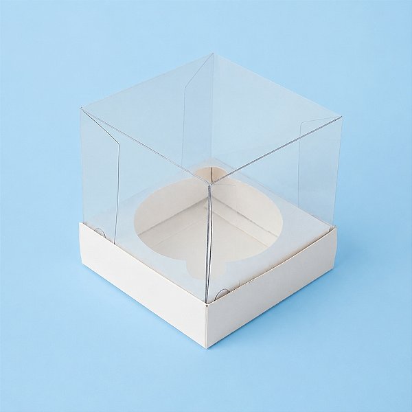 Caixa Mini Bolo G (8,5cm x 8,5cm x 8,5cm) Branca 10 unidades Assk Rizzo Confeitaria
