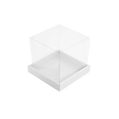 Caixa Mini Bolo GG (10cm x 10cm x 10cm) Branca 10 unidades Assk Rizzo Confeitaria