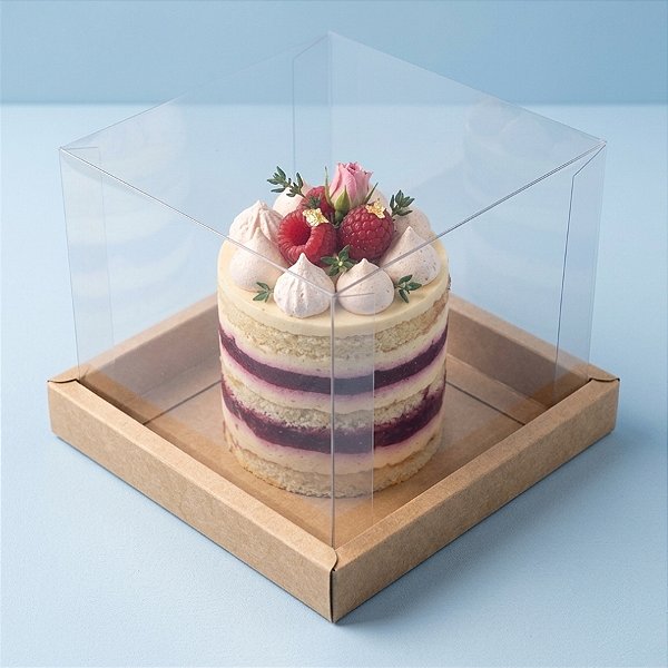 Caixa para Bolo (20cm x 20cm) Kraft - 1 unidade - Assk - Rizzo