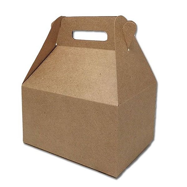 Caixa Sacolinha S11 (15,9cm x 17cm x 10,2cm) Kraft 10 unidades Assk Rizzo Confeitaria